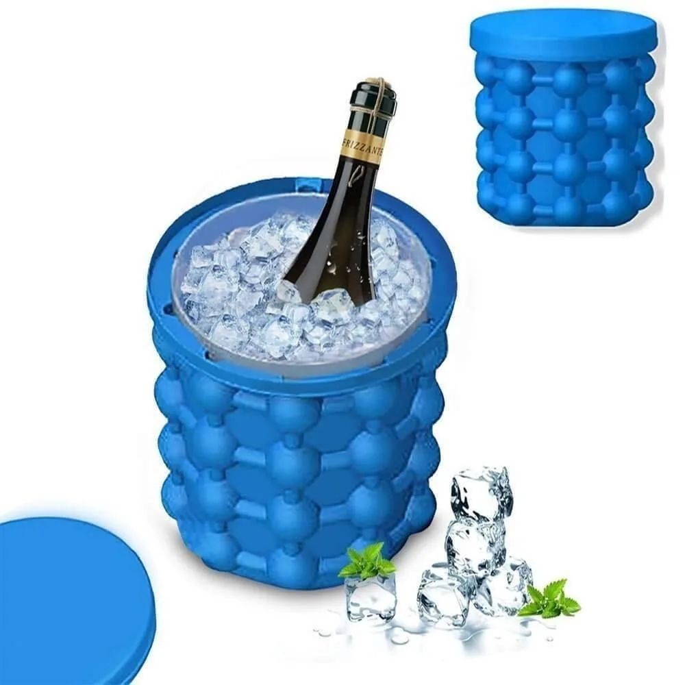 🧊2-in-1 Large Ice Bucket Mold with Lid🥶❄️