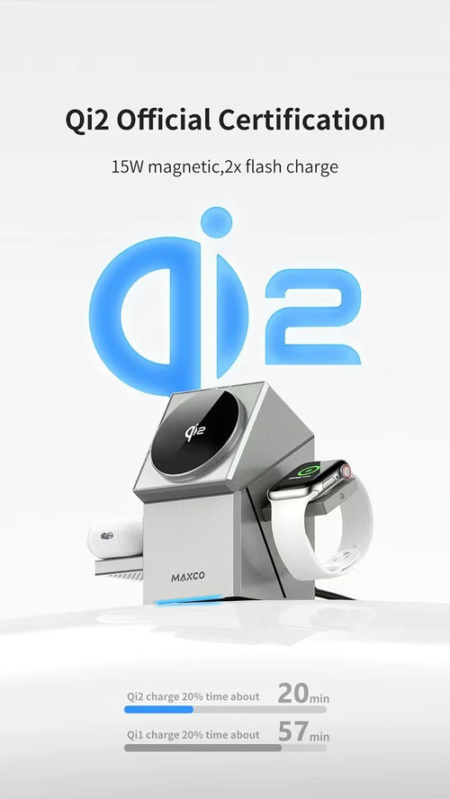 ⚡ Qi2 3-in-1 MagSafe Charger for Apple Devices
