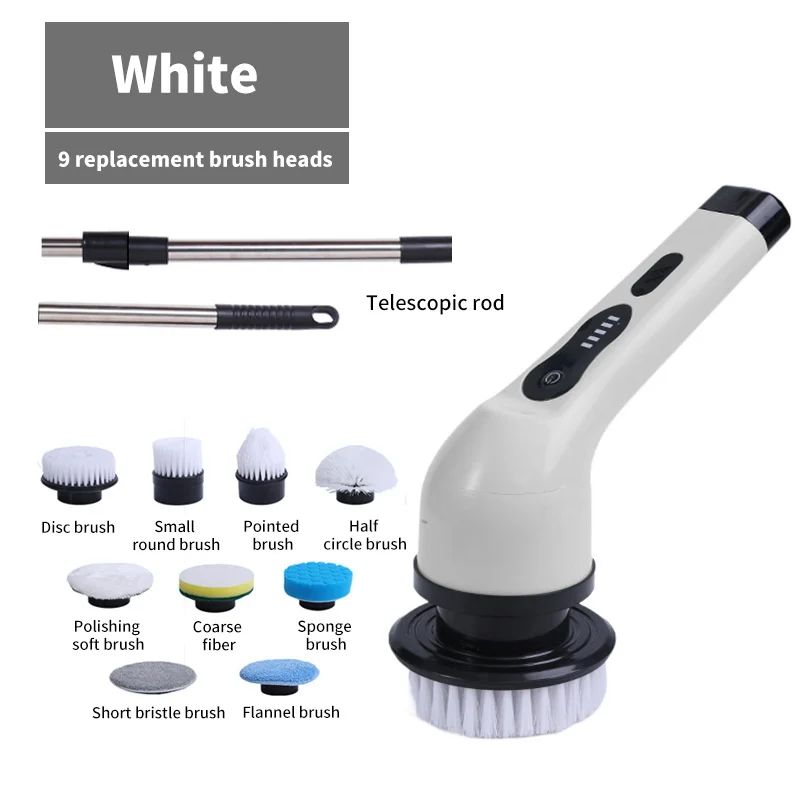 🧼 9-in-1 Electric Spin Scrubber for Home Cleaning🌀🧽✨