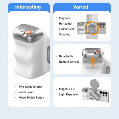 Magnetic Phone Grip with Remote 📷💥✨